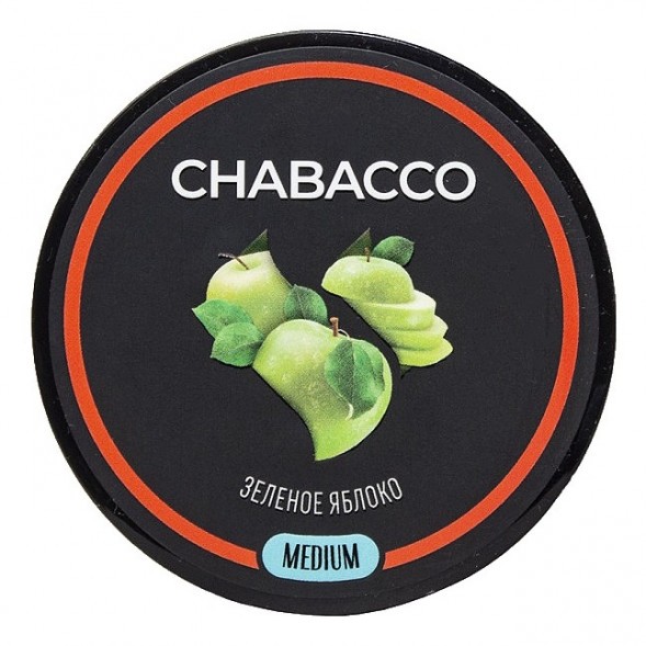 Смесь Chabacco MEDIUM - Green Apple (Зелёное Яблоко, 40 грамм) купить в Барнауле
