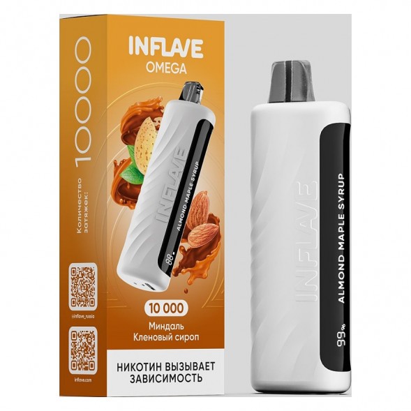 INFLAVE OMEGA - Миндаль Кленовый Сироп (Almond Maple Syrup, 10000 затяжек) купить в Барнауле