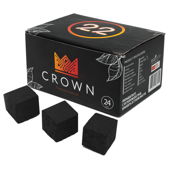 Уголь Crown (22 мм, 24 кубика) купить в Барнауле
