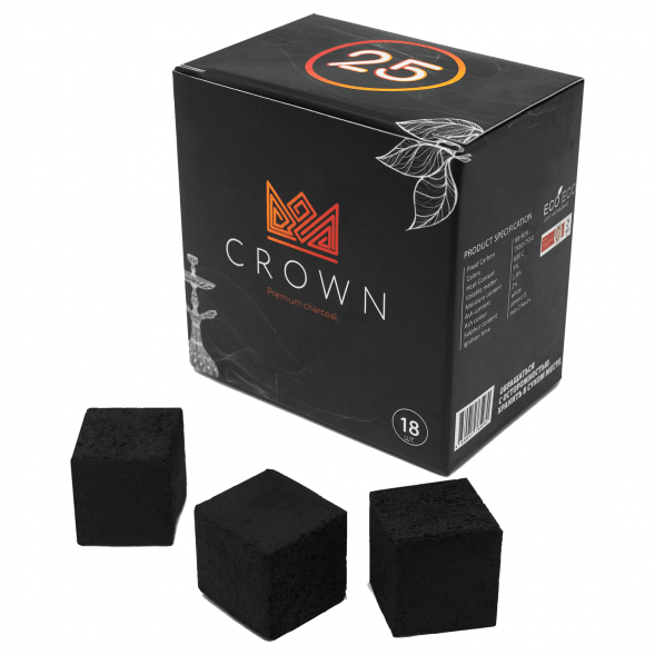 Уголь Crown (25 мм, 18 кубиков) купить в Барнауле