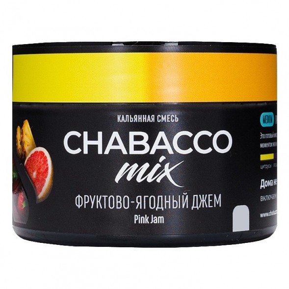 Смесь Chabacco MIX MEDIUM - Pink Jam (Фруктово-Ягодный Джем, 40 грамм) купить в Барнауле