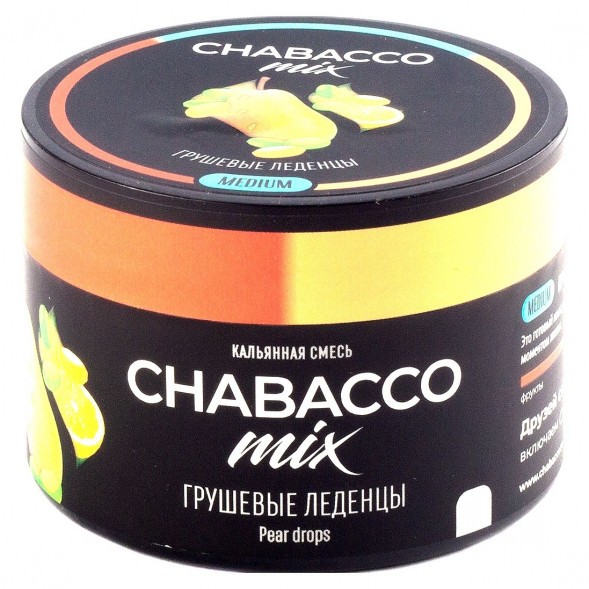 Смесь Chabacco MIX MEDIUM - Pear Drops (Грушевые Леденцы, 40 грамм) купить в Барнауле