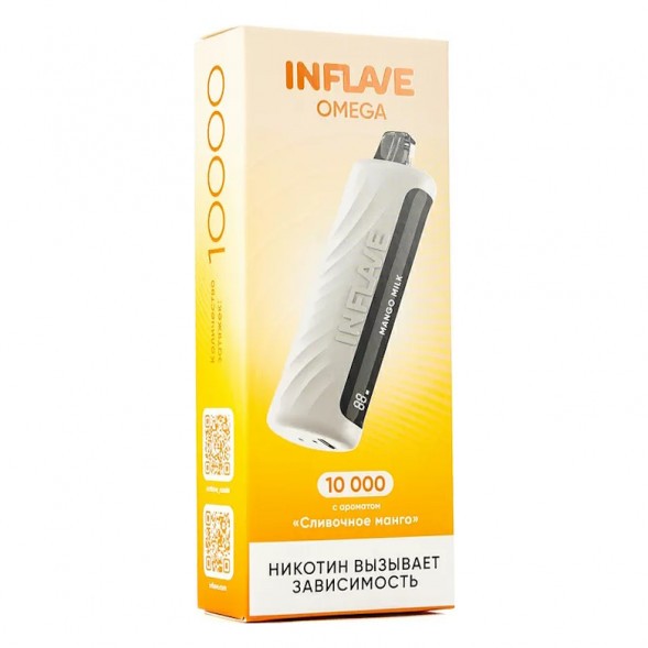 INFLAVE OMEGA - Сливочное Манго (Mango Milk, 10000 затяжек) купить в Барнауле