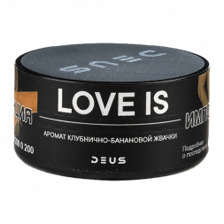 Табак Deus - Love Is (Клубнично-Банановая Жвачка, 30 грамм)