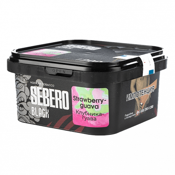 Табак Sebero Black - Strawberry Guava (Клубника и Гуава, 200 грамм) купить в Барнауле