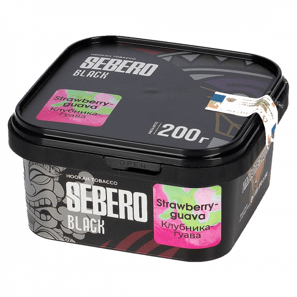 Табак Sebero Black - Strawberry Guava (Клубника и Гуава, 200 грамм) купить в Барнауле