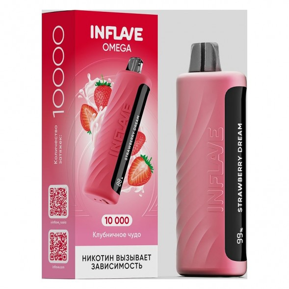 INFLAVE OMEGA - Клубничное Чудо (Strawberry Dream, 10000 затяжек) купить в Барнауле