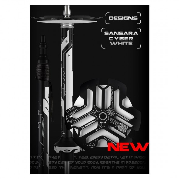 Кальян El Bomber - Sansara Cyber White (Линейка &quot;Designs&quot;, Без Колбы) купить в Барнауле