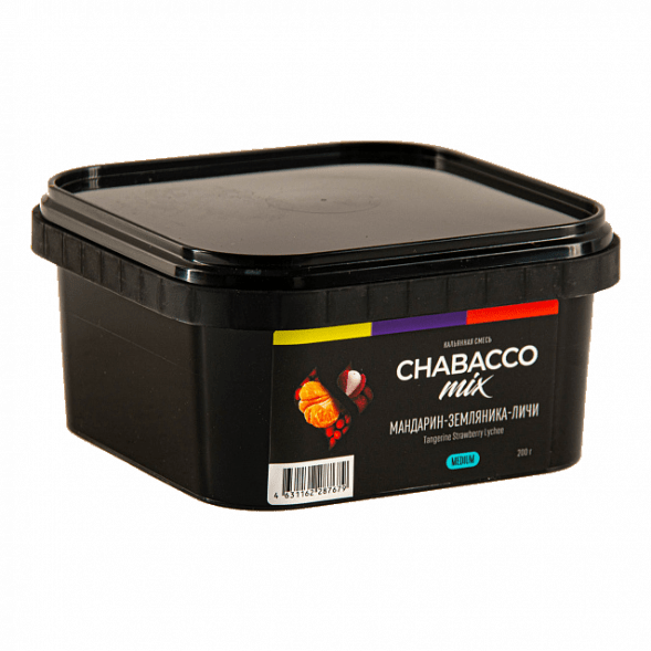 Смесь Chabacco MIX MEDIUM - Tangerine Strawberry Lychee (Мандарин, Земляника, Личи, 200 грамм) купить в Барнауле