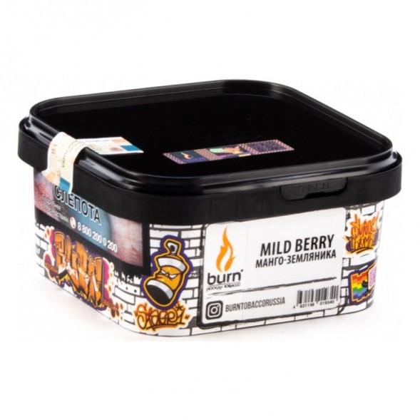 Табак Burn - Mild Berry (Манго - Земляника, 200 грамм) купить в Барнауле