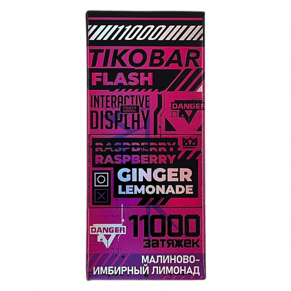 TIKOBAR FLASH - Малиново-Имбирный Лимонад (Raspberry Ginger Lemonade, 11000 затяжек) купить в Барнауле