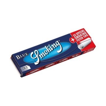 Бумага для самокруток Smoking - King Size Blue + Filter Tips (110х44 мм, 33 штуки) купить в Барнауле