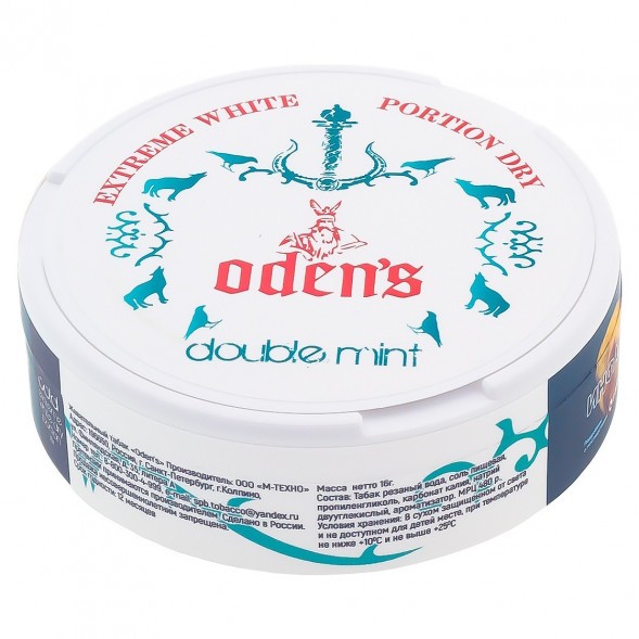 Табак жевательный ODENS - TAR Double Mint Extreme White Dry (16 грамм, Россия) купить в Барнауле