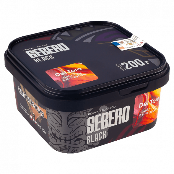 Табак Sebero Black - Del Toro (Бабл гам с Цитрусом, 200 грамм) купить в Барнауле