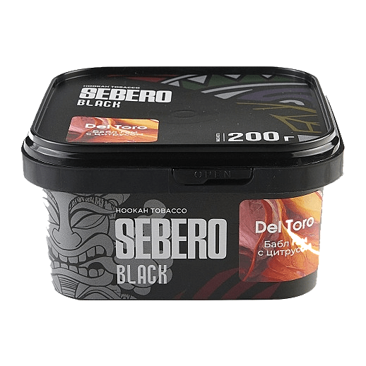 Табак Sebero Black - Del Toro (Бабл гам с Цитрусом, 200 грамм) купить в Барнауле