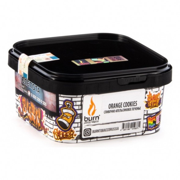 Табак Burn - Orange Cookies (Сливочно-апельсиновое Печенье, 200 грамм) купить в Барнауле