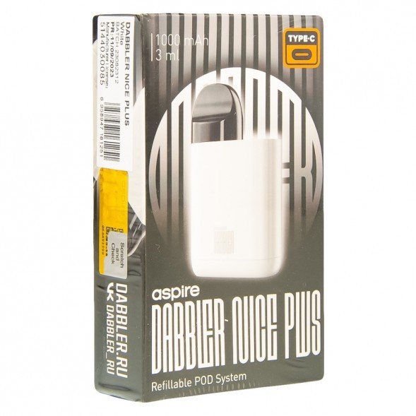 Электронная сигарета Brusko - Dabbler Nice Plus (Белый) купить в Барнауле