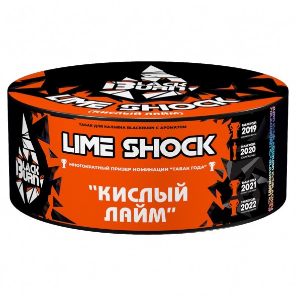 Табак BlackBurn - Lime Shock (Кислый Лайм, 100 грамм) купить в Барнауле