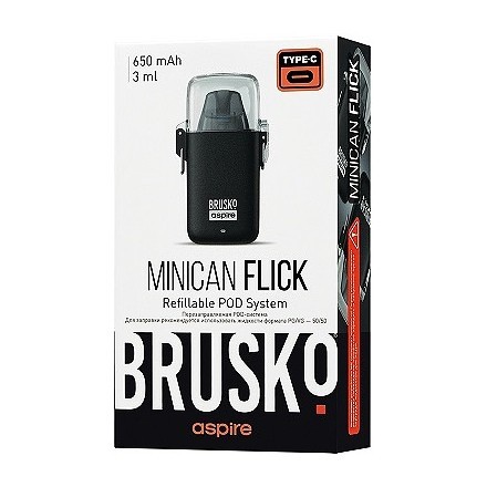 Электронная сигарета Brusko - Minican Flick (Чёрный) купить в Барнауле