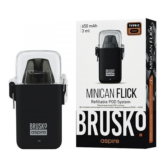 Электронная сигарета Brusko - Minican Flick (Чёрный) купить в Барнауле