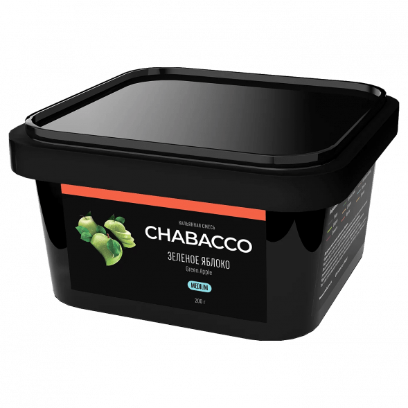 Смесь Chabacco MEDIUM - Green Apple (Зелёное Яблоко, 200 грамм) купить в Барнауле