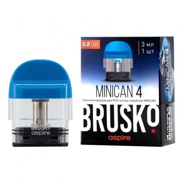 Сменный картридж Brusko - Minican 4 (0.8 Ом, Синий) купить в Барнауле