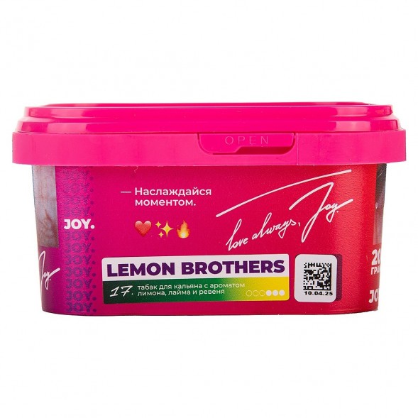 Табак Joy - Lemon Brothers (Лимон, Лайм и Ревень, 200 грамм) купить в Барнауле