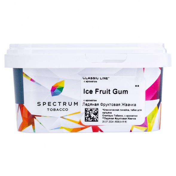 Табак Spectrum - Ice Fruit Gum (Ледяная Фруктовая Жвачка, 200 грамм) купить в Барнауле