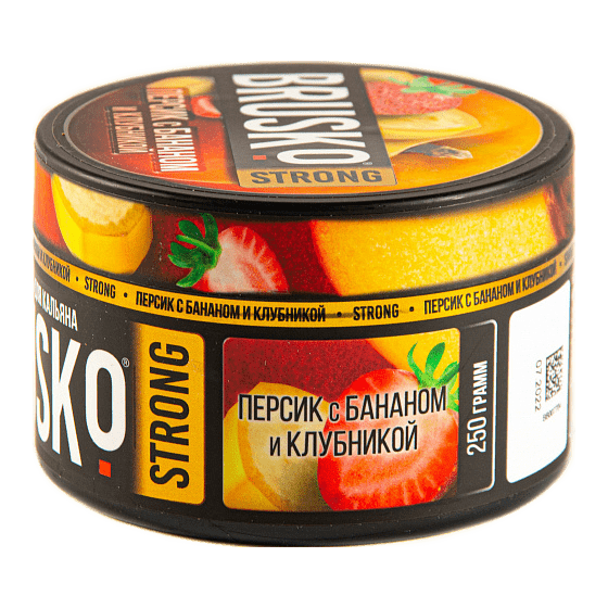 Смесь Brusko Strong - Персик с Бананом и Клубникой (250 грамм) купить в Барнауле