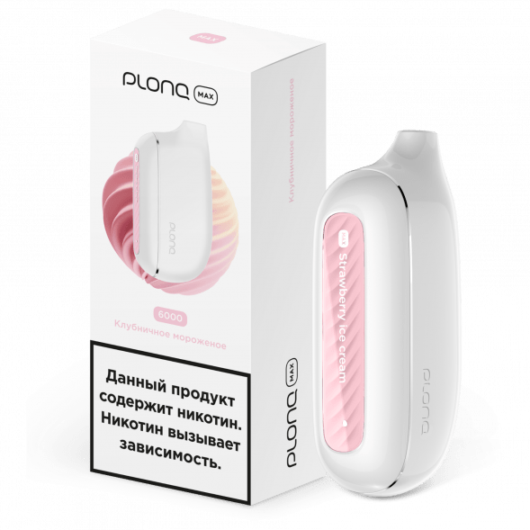 PLONQ MAX - Клубничное Мороженое (6000 затяжек) купить в Барнауле