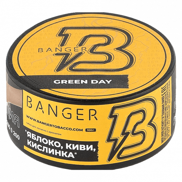 Табак Banger - Green Day (Яблоко, Киви, Кислинка, 100 грамм) купить в Барнауле