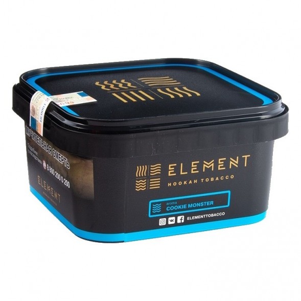 Табак Element Вода - Cookie Monster (Земляничное Печенье, 200 грамм) купить в Барнауле
