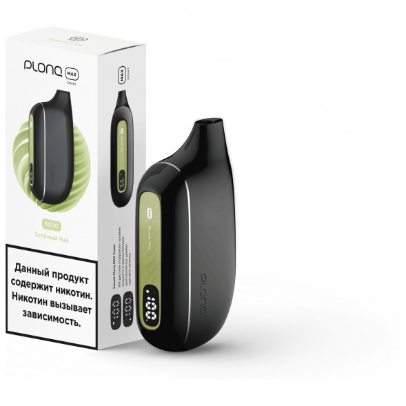 PLONQ MAX SMART - Зелёный Чай (8000 затяжек) купить в Барнауле