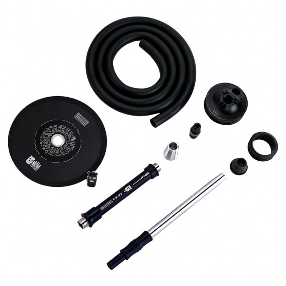 Кальян MISHA Rebel - Jet Black (Чёрный Матовый, Без Колбы) купить в Барнауле