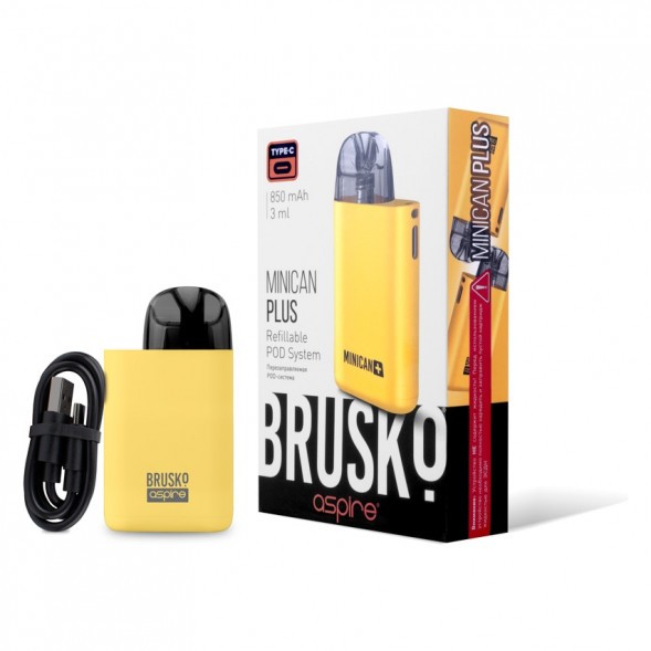 Электронная сигарета Brusko - Minican Plus (850 mAh, Жёлтый) купить в Барнауле