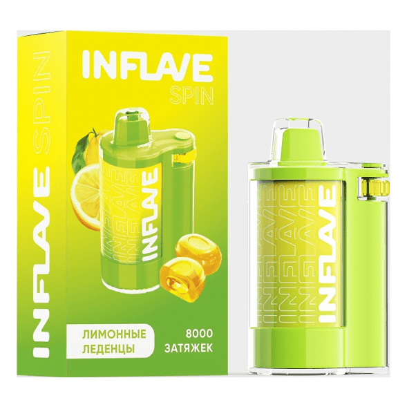 INFLAVE SPIN - Лимонные Леденцы (8000 затяжек) купить в Барнауле