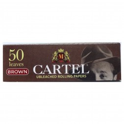 Бумага для самокруток Cartel - Brown Unbleached (50 штук)