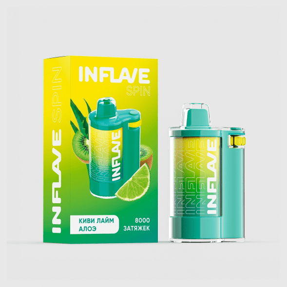 INFLAVE SPIN - Киви Лайм Алоэ (8000 затяжек) купить в Барнауле