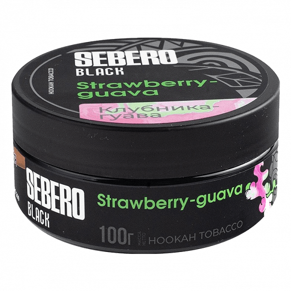 Табак Sebero Black - Strawberry Guava (Клубника и Гуава, 100 грамм) купить в Барнауле