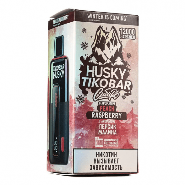 TIKOBAR HUSKY Сибирь - Персик Малина (Peach Raspberry, 12000 затяжек) купить в Барнауле