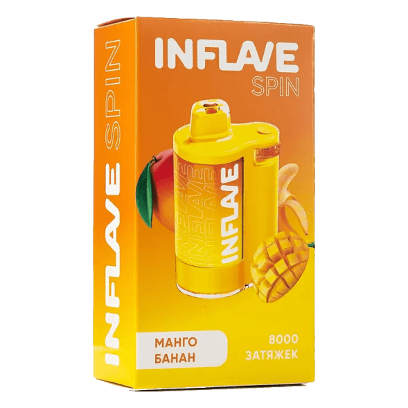 INFLAVE SPIN - Манго Банан (8000 затяжек) купить в Барнауле