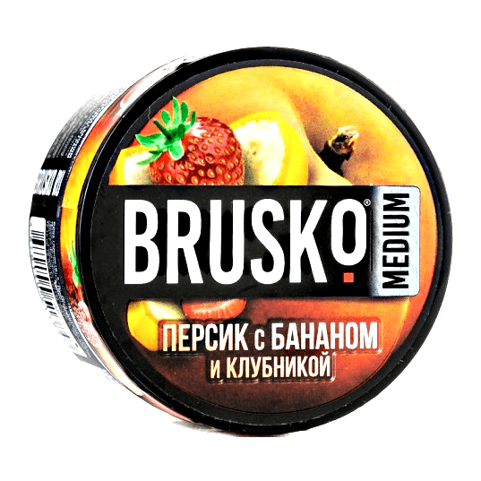 Смесь Brusko Medium - Персик с Бананом и Клубникой (50 грамм) купить в Барнауле