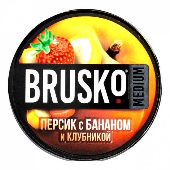 Смесь Brusko Medium - Персик с Бананом и Клубникой (50 грамм) купить в Барнауле