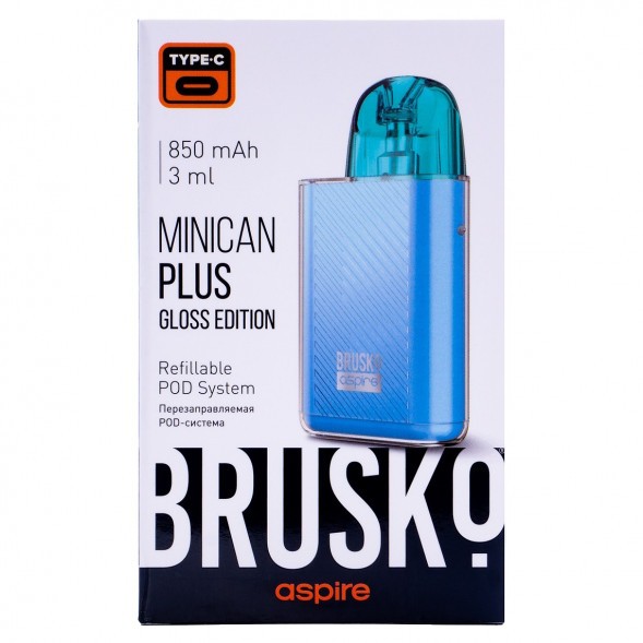 Электронная сигарета Brusko - Minican Plus Gloss Edition (850 mAh, Синий) купить в Барнауле