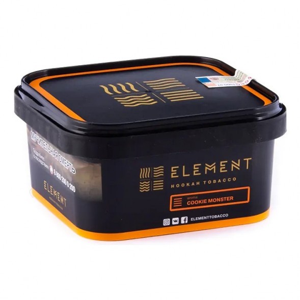 Табак Element Земля - Cookie Monster NEW (Земляничное Печенье, 200 грамм) купить в Барнауле