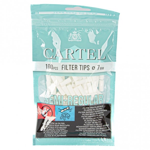 Фильтры для самокруток Cartel - Semi Regular (100 штук, 15х7 мм) купить в Барнауле