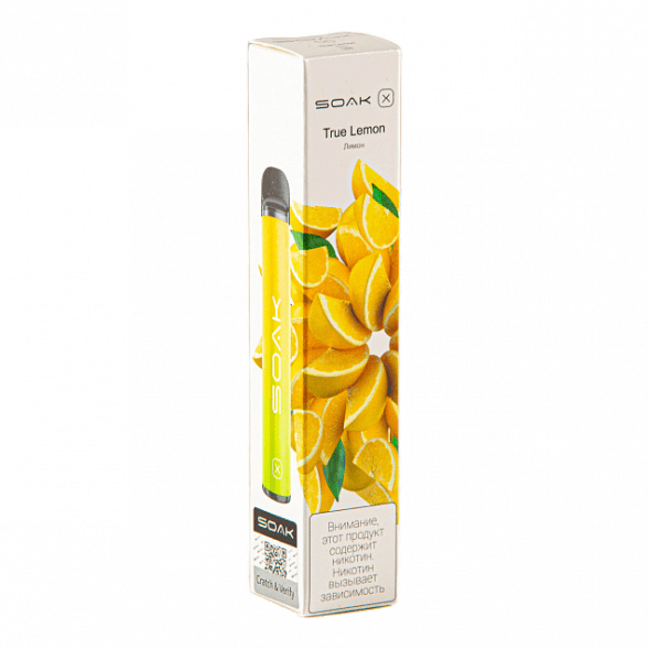 SOAK X - True Lemon (Лимон, 2200 затяжек) купить в Барнауле