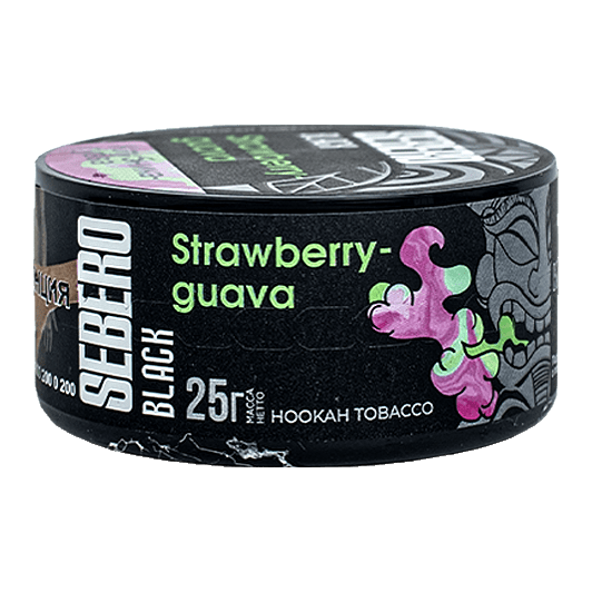Табак Sebero Black - Strawberry Guava (Клубника и Гуава, 25 грамм) купить в Барнауле