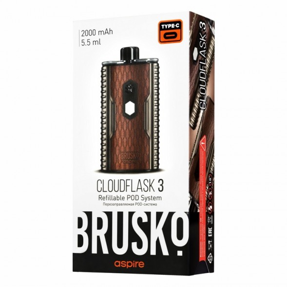 Электронная сигарета Brusko - Cloudflask 3 (Коричневый) купить в Барнауле