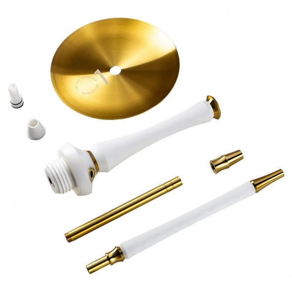 Кальян UNION - Sleek PVD White (Белый, Без Колбы) купить в Барнауле